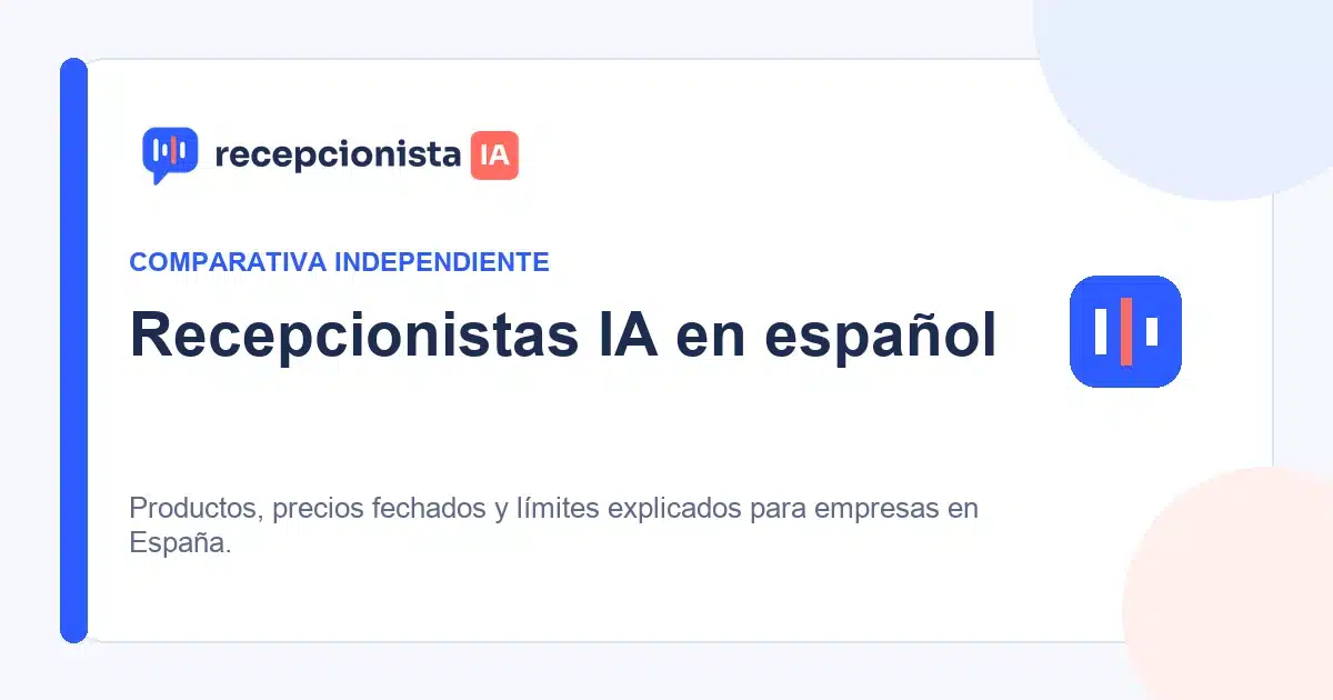 Recepcionista IA, informática y tecnología en Madrid